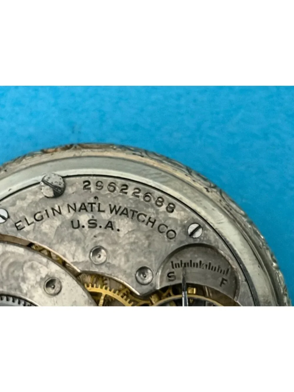 1927 Elgin Pocket Watch 303 Model 3 class 114 12s 7kj supreme case 4 parts or re